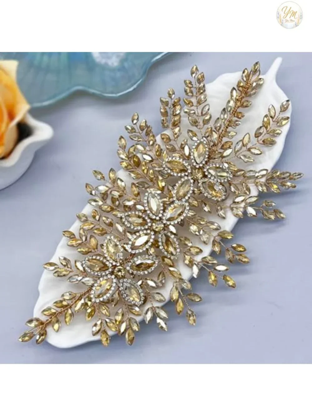 Bridal Hair Accessories Handcrafted Rhinestone Headpiece Wedding Hair Wreath